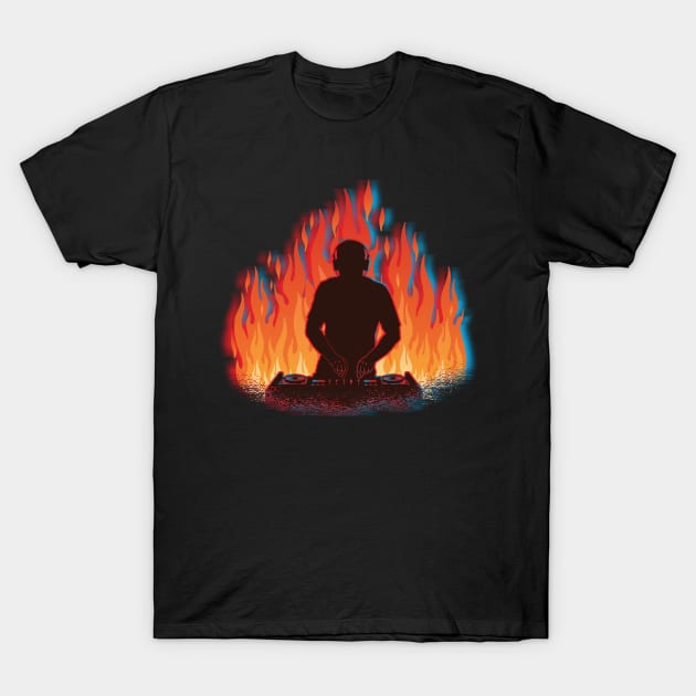 Glitch DJ EDM Trance Electronic Trance Music Beats T-Shirt by Sassee Designs